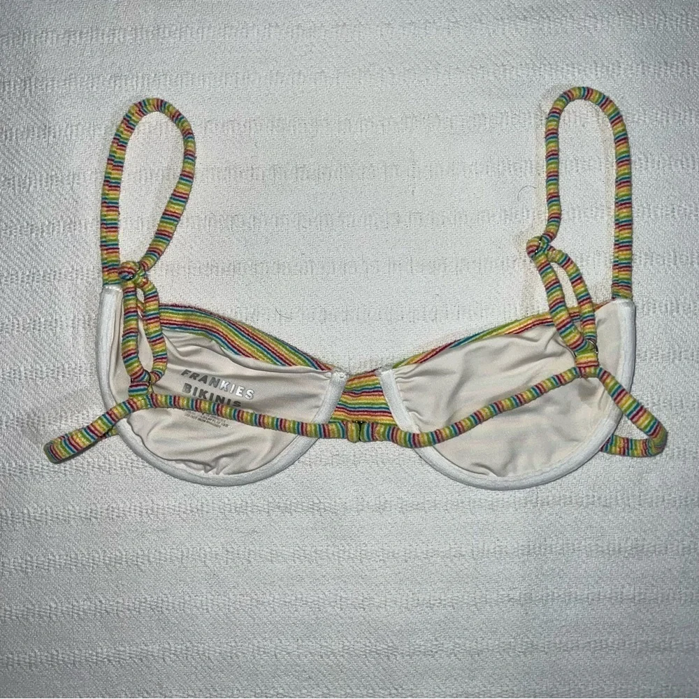 Frankies Bikinis Womens Bikini Top Size M Terry Vacation Beach Resort